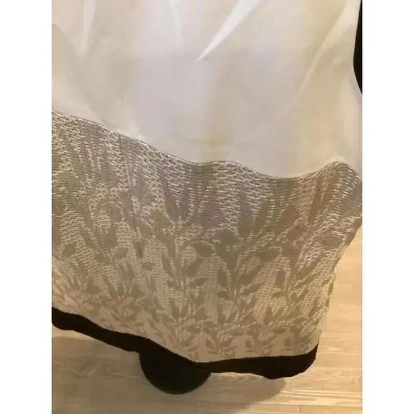 Karen Millen Sleeveless Shift Dress Tan Black Rafia  6 - Picture 3 of 5